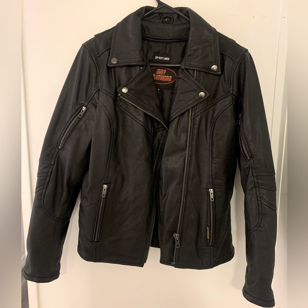Hot leathers black jacket. Size small. Brand new wore once